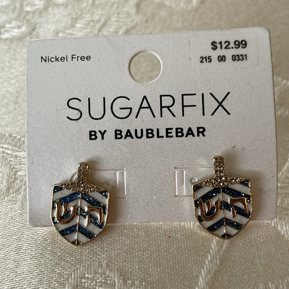 New on Cards Sugarfix Baublebar Pierced Earrings & Chain Link Necklace - Picture 2 of 6